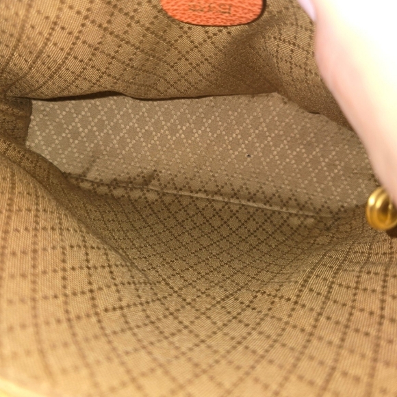 GUCCI Authentic Bamboo Suede ORANGE Purse Satchel Handbag Designer - Picture 11 of 16